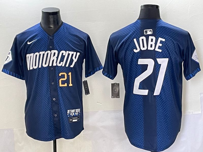 Men 2025 Detroit Tigers #21 Jobe Blue City edition Game Nike MLB Jersey style 3
